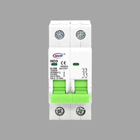 NUR DIN Rail 2-Pole Circuit Breakers — 3kA official manufacturer image