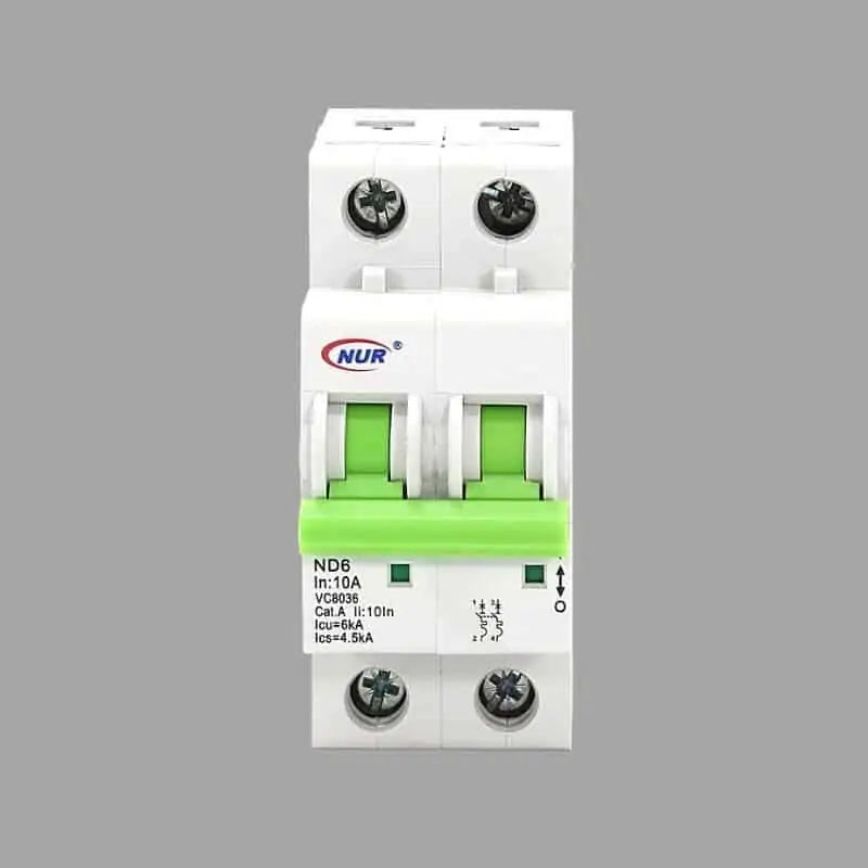 NUR DIN Rail 2-Pole Circuit Breakers — 6kA official manufacturer image