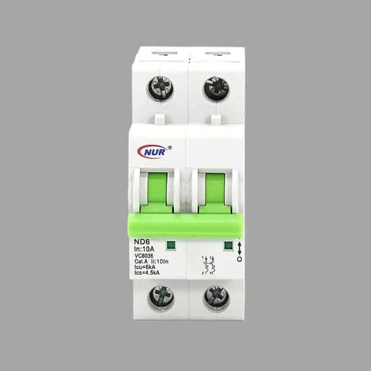 NUR DIN Rail 2-Pole Circuit Breakers — 6kA official manufacturer image