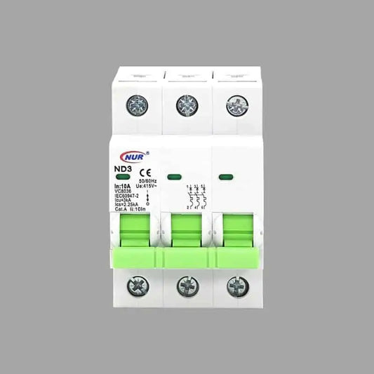 NUR DIN Rail 3-Pole Circuit Breakers — 3kA official manufacturer image