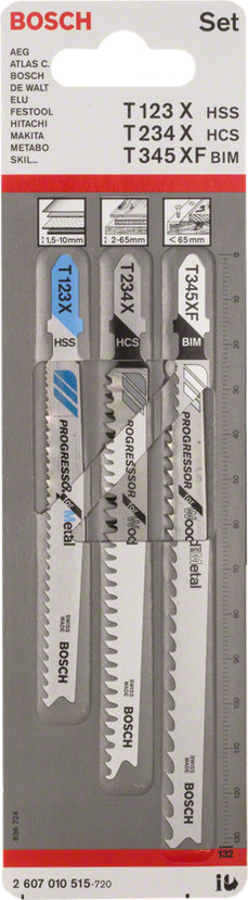 Progressor for Wood and Metal Jigsaw Blade Pack, 3-Pieces