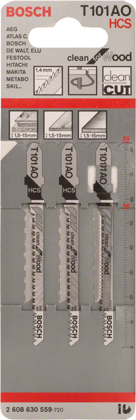 T 101 AO Clean for Wood Jigsaw Blade