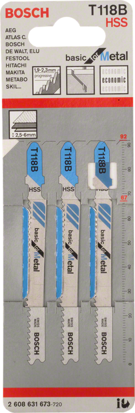 T 118 B Basic for Metal Jigsaw Blade