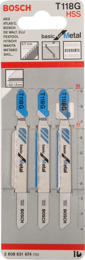 T 118 G Basic for Metal Jigsaw Blade