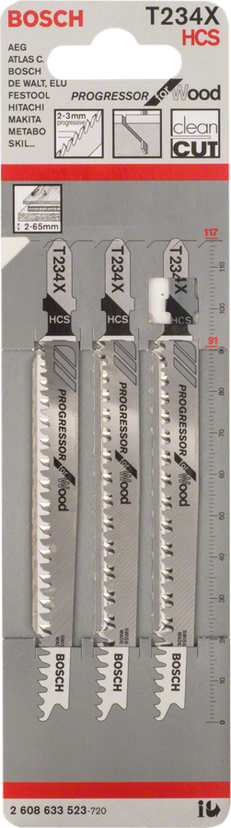 T 234 X Progressor for Wood Jigsaw Blade