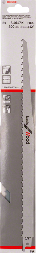 S 1617 K Basic for Wood Reciprocating Saw Blade