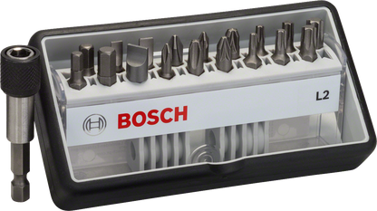 Extra Hard Screwdriver Bit Set, Robust Line, 12+1-Piece