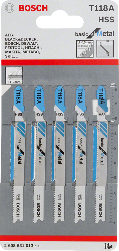 T 118 A Basic for Metal Jigsaw Blade