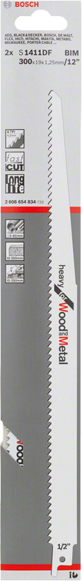 S 1411 DF Heavy for Wood and Metal Reciprocating Saw Blade