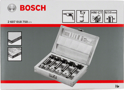 Hinge Cutting Bit Set, Tungsten Carbide Tipped, 5-piece