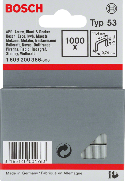 Fine Wire Staple, Type 53