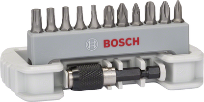 Extra Hard Screwdriver Bit Set, Compact, 11+1-Piece
