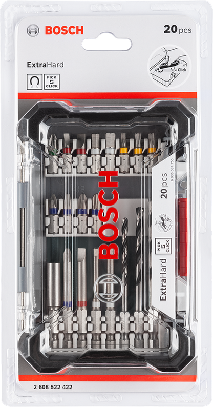 Pick & Click Extra Hard Drill and Drive Mixed Set, 20-piece