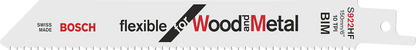 S 922 HF Flexible for Wood and Metal Reciprocating Saw Blade