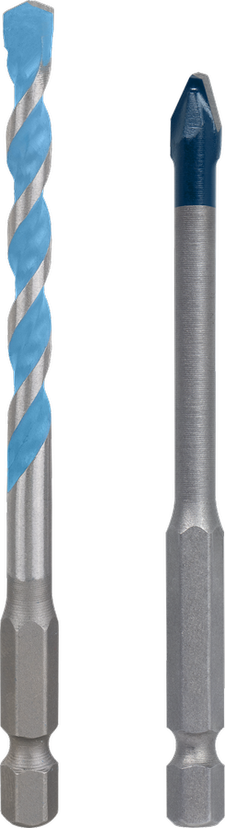 EXPERT HEX-9 Hard Ceramic and Multi Construction Drill Bit Set