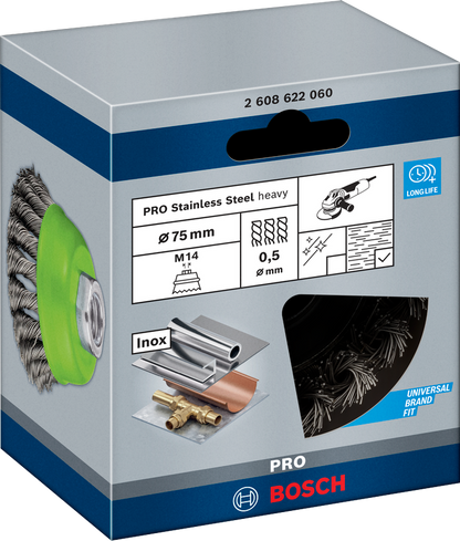 PRO Stainless Steel heavy Cup Brush