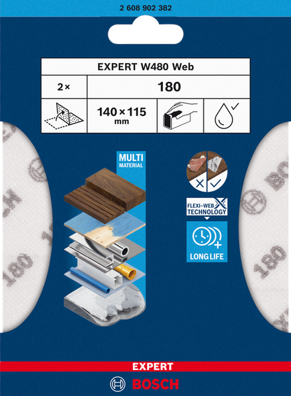 EXPERT W480 Web 1/4 Hand Sanding Sheet
