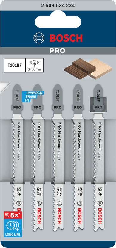 PRO Hardwood clean T101BF Jigsaw Blade