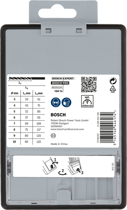 PRO Wood Brad Point Drill Bit Set