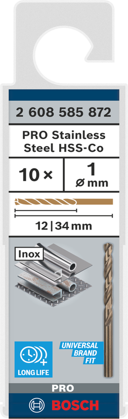 PRO Stainless Steel HSS-Co Twist Drill Bit