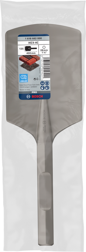 PRO HEX 28-4C Spade Chisel, Rounded