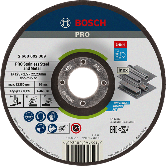 PRO Stainless Steel and Metal 3-in-1 Bonded Disc