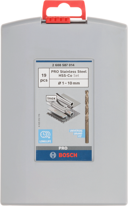 PRO Stainless Steel HSS-Co Twist Drill Bit Set