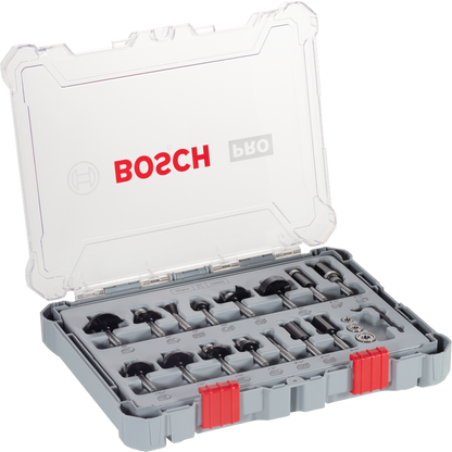 PRO Router Bit Mixed Set, 15 pcs