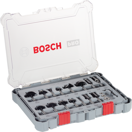 PRO Router Bit Mixed Set, 15 pcs