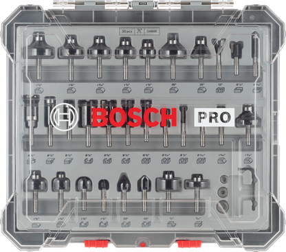 PRO Router Bit Mixed Set, 30 pcs