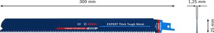 EXPERT Thick Tough Metal S1255CHC Blade