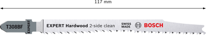 EXPERT Hardwood 2-side clean T308BF Jigsaw Blade