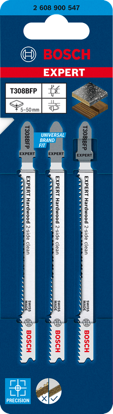 EXPERT Hardwood 2-side clean T308BFP Jigsaw Blade