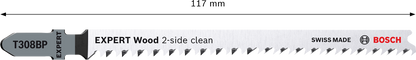 EXPERT Wood 2-side clean T308BP Jigsaw Blade