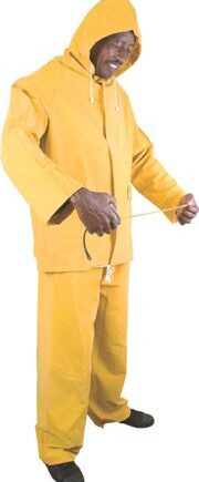 RAINSUIT MATSAFE YELLOW PVC M 2PC +HOOD - WAN1010 - 