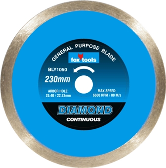 BLADE FOX DIAMOND CONTINUOUS TILE 230MM - BLY1050