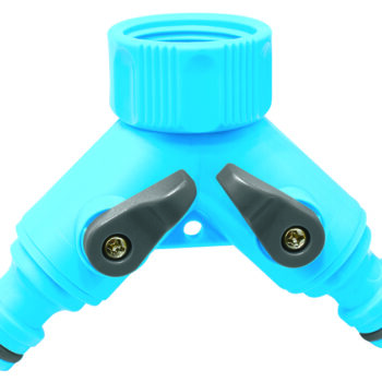 TWO SEPARATE ADJUSTABLE CONNECTIONS TO LINK TO HOSE OR TRIMMERS