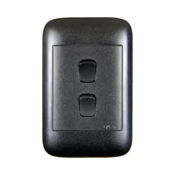 4X2 2Lever 1Way Black Switch