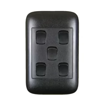 4X2 5Lever 1Way Black Switch