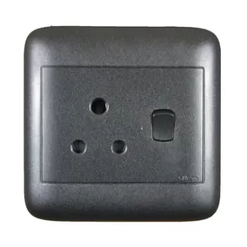 4X4 Single Black Switch Socket